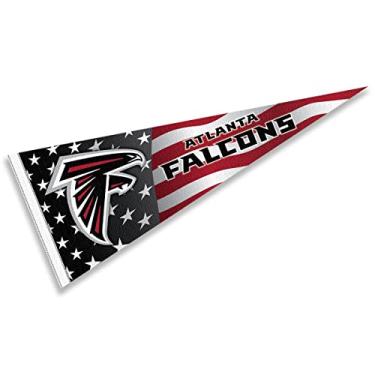 Imagem de WinCraft Bandeira de bandeira de galhardete de estrelas e listras Americana dos EUA Atlanta Falcons Nation