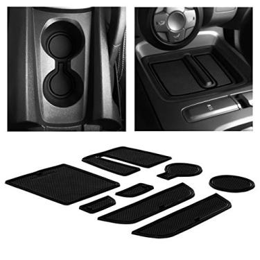 Imagem de CupHolderHero Compatível com acessórios Chevy Camaro 2010-2024 premium personalizado interior antiderrapante antipoeira suportes de copo, tapetes de forro de console central, forros de bolso para