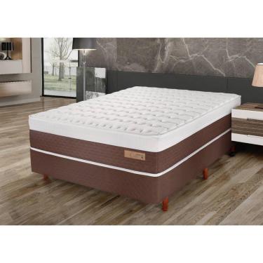 Imagem de Cama Box Casal Cristalflex Cadiz 138x188x61 Molas Ensacadas - Marrom