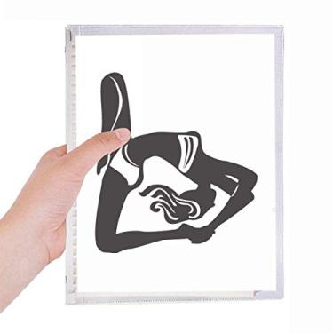 Imagem de Caderno Yoga Girl Stretch Keep Healthy Sports com folhas soltas diário recarregável