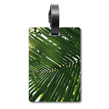 Imagem de Sunshine Leaf Plant Picture Nature Suitcase Bag Tag Luggage Card Scutcheon Label