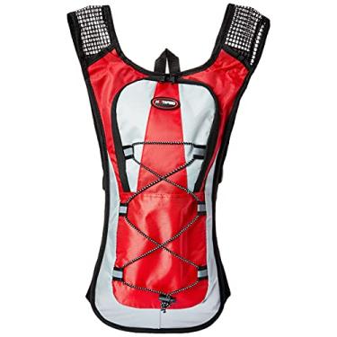 Imagem de Mochila Hidratação 2 Litros Bolsa Água Impermeável Bike (Vermelho)