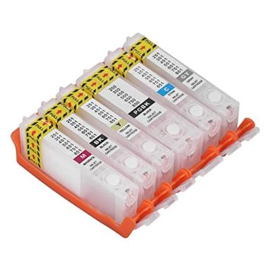 Imagem de BROLEO Cartucho de tinta de impressora, PGBK BK C M Y GY reutilizável 6 peças de cartucho de tinta permanente para substituição (150-151)