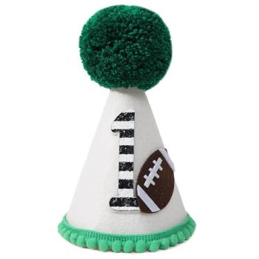 Imagem de UOAOU Football 1st Birthday Hat - Football First Birthday Party Decorations, First Year Down Themed Party,Boys First Football Birthday Cake Smash Hat
