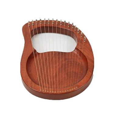 Imagem de Harpa de lira portátil de 16 cordas, instrumento musical com madeira maciça, para amantes de instrumentos de cordas profissionais, ideal para iniciantes, fácil de aprender