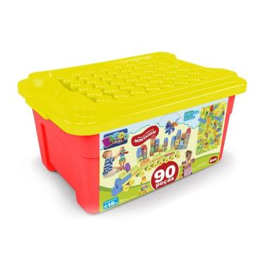 Imagem de Super Caixa Divertida III Blocolândia 90 Peças - Dismat