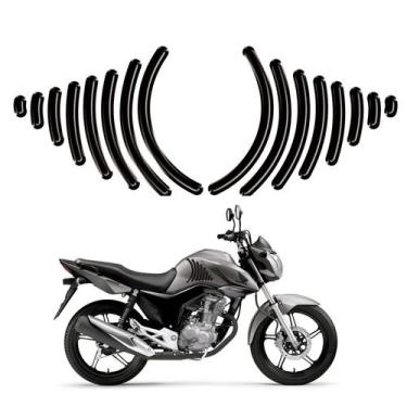 Imagem de Protetor Tanque Adesivo Lateral Moto Universal Tiras transparente - Co