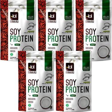 Imagem de Kit 5 Soy Protein Coco Rakkau 600g Vegano - Proteína de Soja