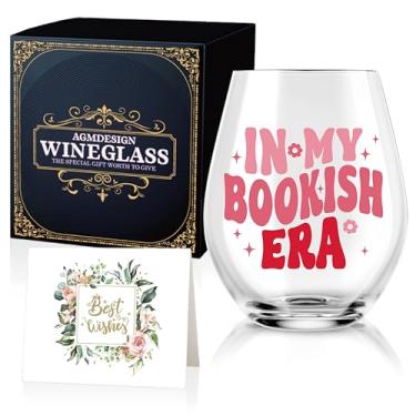 Imagem de AGMDESIGN In My Bookish Era, taça de vinho dupla face, presente de clube do livro para bibliotecárias, perfeita para amantes de livros, ideias de presente de aniversário de Natal para leitores ávidos