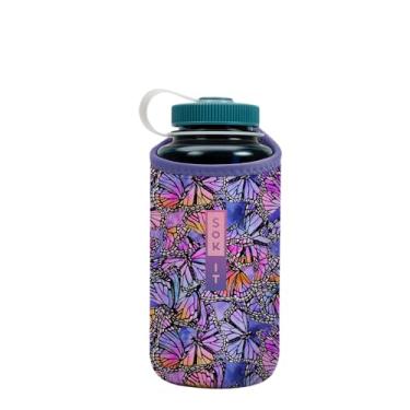 Imagem de Sok It BotlSok Capa de neoprene isolada para garrafa de água (Butterfly Galaxy, serve para 946 ml Nalgene)