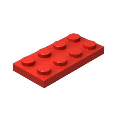 Imagem de Plwooyur Classic Red Plates Bulk, Red Plate 2x4, Building Plates Flat 100 Piece, Compatible with Lego Parts and Pieces: 2x4 Red Plates(Color: Red), M0659-23