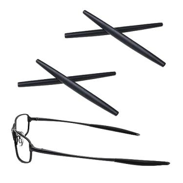 Imagem de 2 pares de meias de borracha de substituição para óculos de sol Oakley Square Whisker/Whisker/Big Square Wire/Square Wire 2.0/A; OX3093 OX3107 OX5050 OX5072 Armação preta