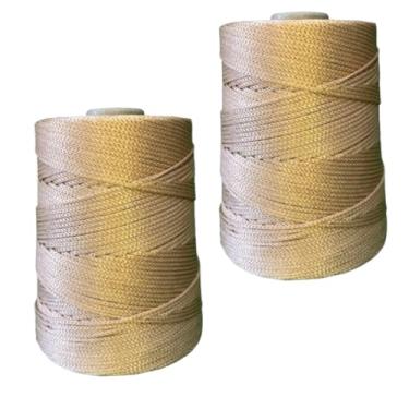 Imagem de Kit 2 unidades Fio Nautico Rayontex crochê artesanato 500gr. 2,5/3mm Text 1200(BEGE)
