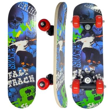 Imagem de Mini Skate Madeira Infantil Completo Montado Até 30 Kg