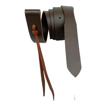 Imagem de WEMBILS Alça de couro Latigo Cinch para sela ocidental com circunferência de furos (marrom, 65 polegadas)