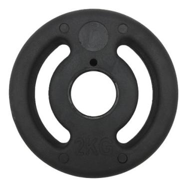 Imagem de Anilha 2kg olímpica injetada vazada - unidade  iniciativa fitness