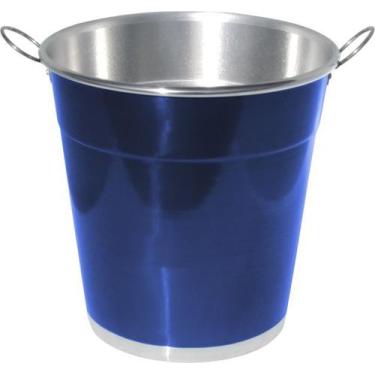 Imagem de Balde Alumínio para Gelo 8 Litros Azul - Docesar