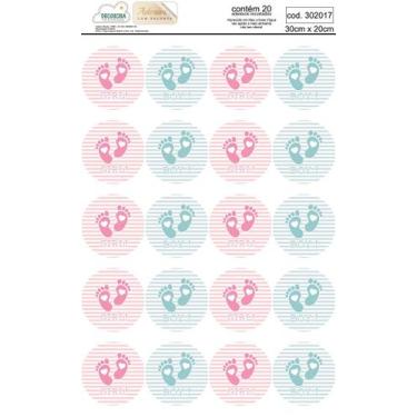 Imagem de Adesivos em Vinil Chá Revelação Bebê Decoucria, Modelo 03