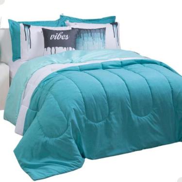 Imagem de Edredom Queen Colorido Jogo Com 7 Peças Dupla Face 400 Fios - MR Enxov