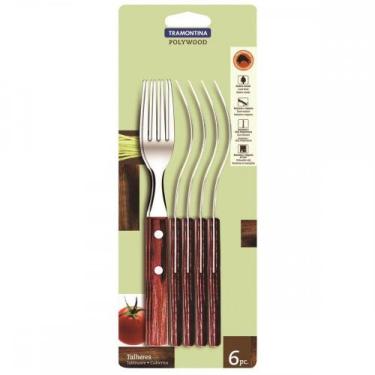 Imagem de Garfo Mesa Tramontina Cabo Polywood Com 06 Pecas 21102/670