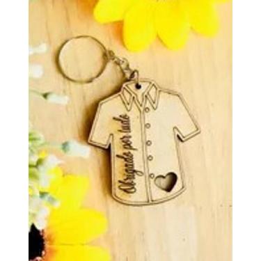 Imagem de Chaveiro Camisa 50 unidades MDF, dia dos Pais, amigo, lembrancinhas - 