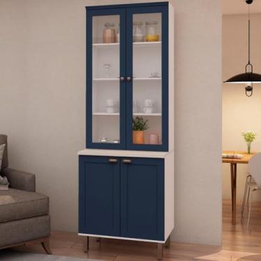 Imagem de Cristaleira Estante Genialflex com Prateleira 4 portas