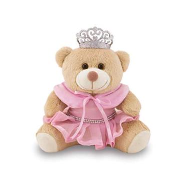 Imagem de Ursinha Pelúcia Princesa 20cm Brinquedo Infantil Menina