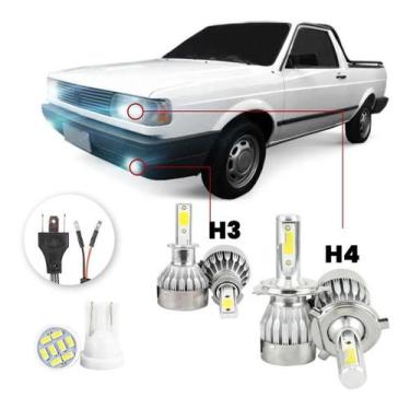 Imagem de Lampadas Led Volkswagen Saveiro G1 1982 A 1986 H4 H3 20000lm - V10, Br