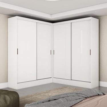Imagem de Closet Casal Duplo Belém 4 Portas 4 Gavetas Carioca Móveis, Branco