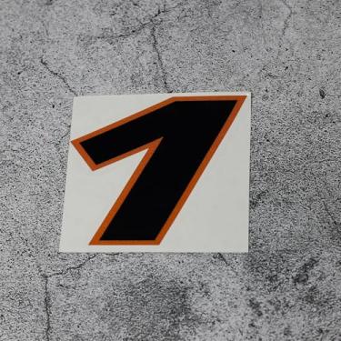 Imagem de Horayten Adesivo de carro com número personalizado para motocross Dirt Bike Capacete Auto Body Fuel Tank DIY Decalques (1, altura 10 cm)