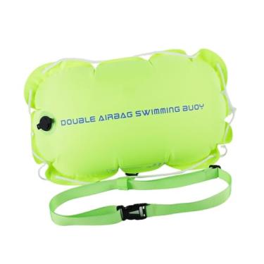Imagem de kowaku Bóia de natação flutuação para nadadores de águas abertas com compacto de cinto à prova d'água de bóia de de para acampar viagens de natação, Verde