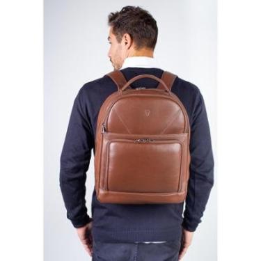 Imagem de Mochila de couro masculina para notebook Vicente-Masculino