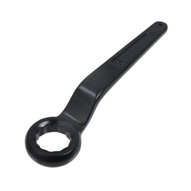 Imagem de Oedema Chave de anel com ponta de caixa de 36 mm, chave inglesa de anel de cabeça única de liga de aço, ferramenta de mão de pescoço alto, preta