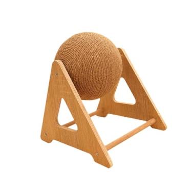 Imagem de Ｂｅｓｇａ Brinquedo arranhador para gatos, brinquedo de escalada, roda exercitadora com suporte, bola arranhadora, proteção para móveis, para gatos de interior, Grande
