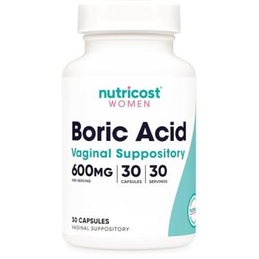 Imagem de Acido Borico Supositorio Vaginal 600mg 30 Capsulas Nutricost