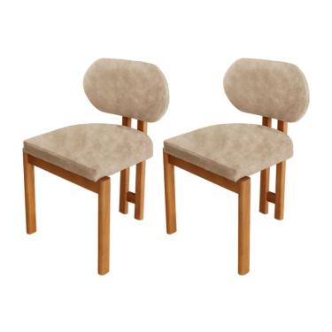 Imagem de Conjunto com 2 Cadeiras em Madeira Tokyo Milano / Imbuia Natural