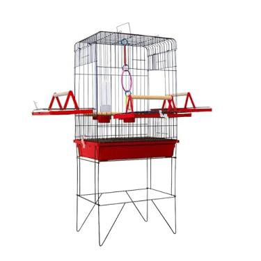Imagem de VIVEIRO GAIOLA CALOPSITA PASSÁROS AVES TRIPLEX JEL PLAST (ATENÇÃO DOIS MODELOS NO ANÚNCIO LEIA A DESCRIÇÃO)(SLIM BLACK/VERMELHO)