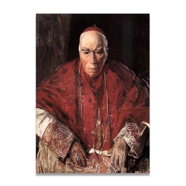 Imagem de His Excellency The Archbishop John Lavery Iconic Realist Portrait & War Scene Canvas Art – Decoração de parede irlandesa atemporal para casa 39,9 x 52 cm Un Framed