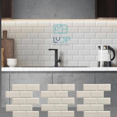 Imagem de Kit 12 Placas Flexível Encaixe Tijolinho Revestimento Pvc 3D