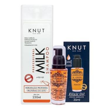 Imagem de Kit Knut Milk Shampoo 250ml e Óleo Reparador De Pontas Elixir 35ml