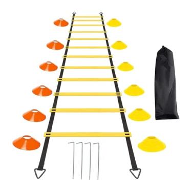 Imagem de Zxpjkyu Kit de Treinamento de Futebol com 4 Pinos de aço E 10 Cones para Agilidade