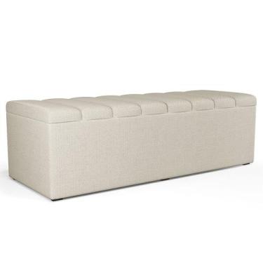 Imagem de Calçadeira Recamier Baú Para Cama De Casal King Dália 195x50 cm W01 Li