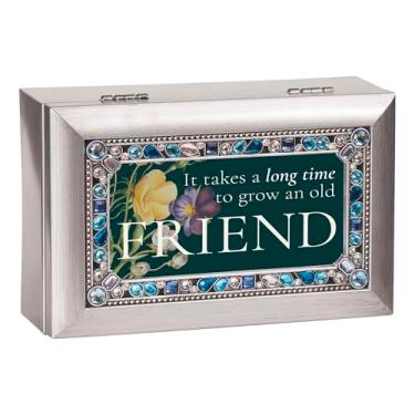 Imagem de Cottage Garden Caixa de joias com foto musical toca melodia Edelweiss 10 x 15 cm, acrílico e vidro leva muito tempo para crescer um velho amigo