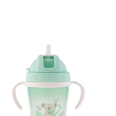 Imagem de Stephen Joseph Copos de palha, copo de palha de transição com alças removíveis, copo de bico para bebê sem derramamento de canudo flip-top, copo de canudo macio – 142 g, coala