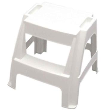 Imagem de Banqueta Paiva Branca Suporta Até 120kg Tramontina