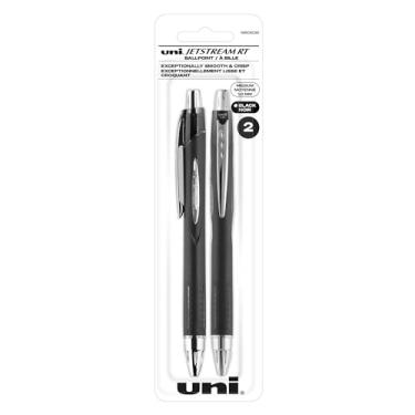Imagem de uniball Jetstream RT Ballpoint Pens, Medium Point (1.0mm), Black, 2 Pack
