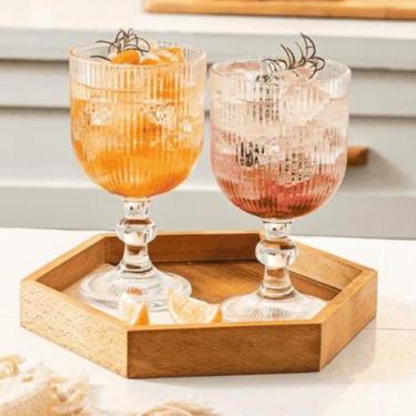 Imagem de Jogo de Taças Vidro 6 Taças 300 ml 6 Taças 70 ml - Taça Vinho Licor - 