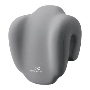 Imagem de KiBcsLic Almofada para cochilo, suporte de pescoço para cadeira de trabalho, pausa para almoço multifuncional para adultos, estudantes, almofada de pescoço, Cinza Claro