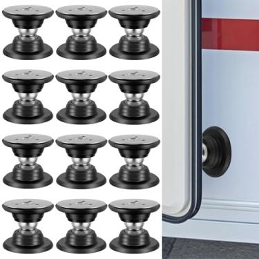 Imagem de 12 peças de suporte de porta magnético de silicone para trailer, sem perfuração, trava magnética de bagagem, trava de porta magnética compacta para trailer, trailer, trailer, casa