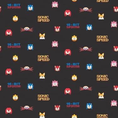 Imagem de RoomMates Sonic The Hedgehog 16-Bit Superstar Retro Peel and Stick Papel de parede, RMWS1333